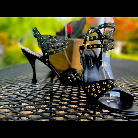Via Spiga Shoes - EUC - Via Spiga Sexy Strappy Heels with Eyelet Grommet Details